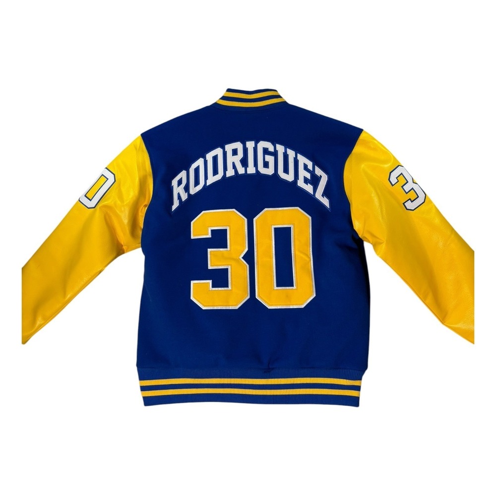 Headgear Classics The Sandlot Rodriguez Varsity Jacket Mens Small Blue Yellow - Picture 2 of 3